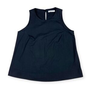 Luukaa Black Cotton Blend Tank Top